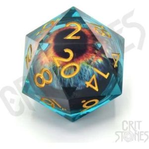 CritStones Liquid Core Dice D20 Eye of the Oracle 3 cm