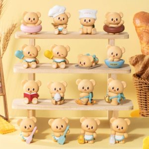 Butterbear Baked with Love Series Mini Figures 3-Pack Chubby Face 9 cm Display (6)