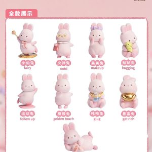 Momo Bunny Daily Series Mini Figures 9 cm Display (9)
