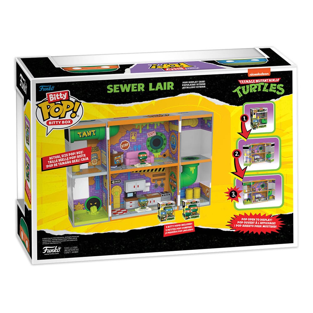 Teenage Mutant Ninja Turtles Bitty POP! Bitty Box Display with 2 Vinyl Figures Sewer Lair - Image 6