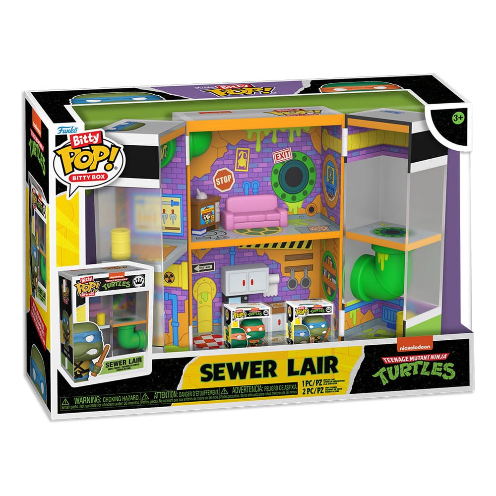 Teenage Mutant Ninja Turtles Bitty POP! Bitty Box Display with 2 Vinyl Figures Sewer Lair - Image 7