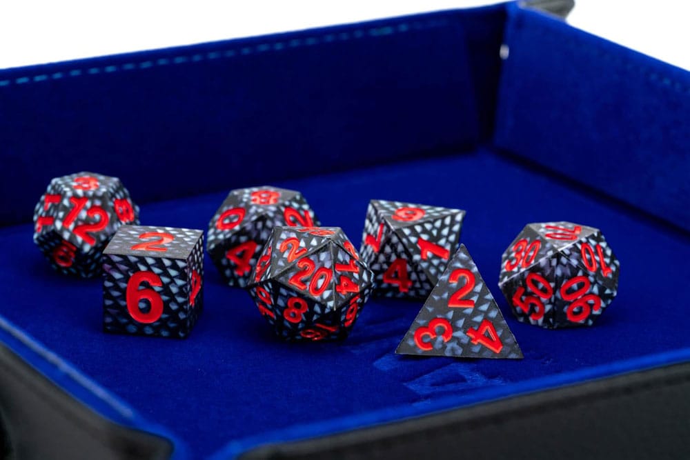 Dragon Storm Sharp Edge Silicone Dice Set Black Dragon Scales (7) - Image 5
