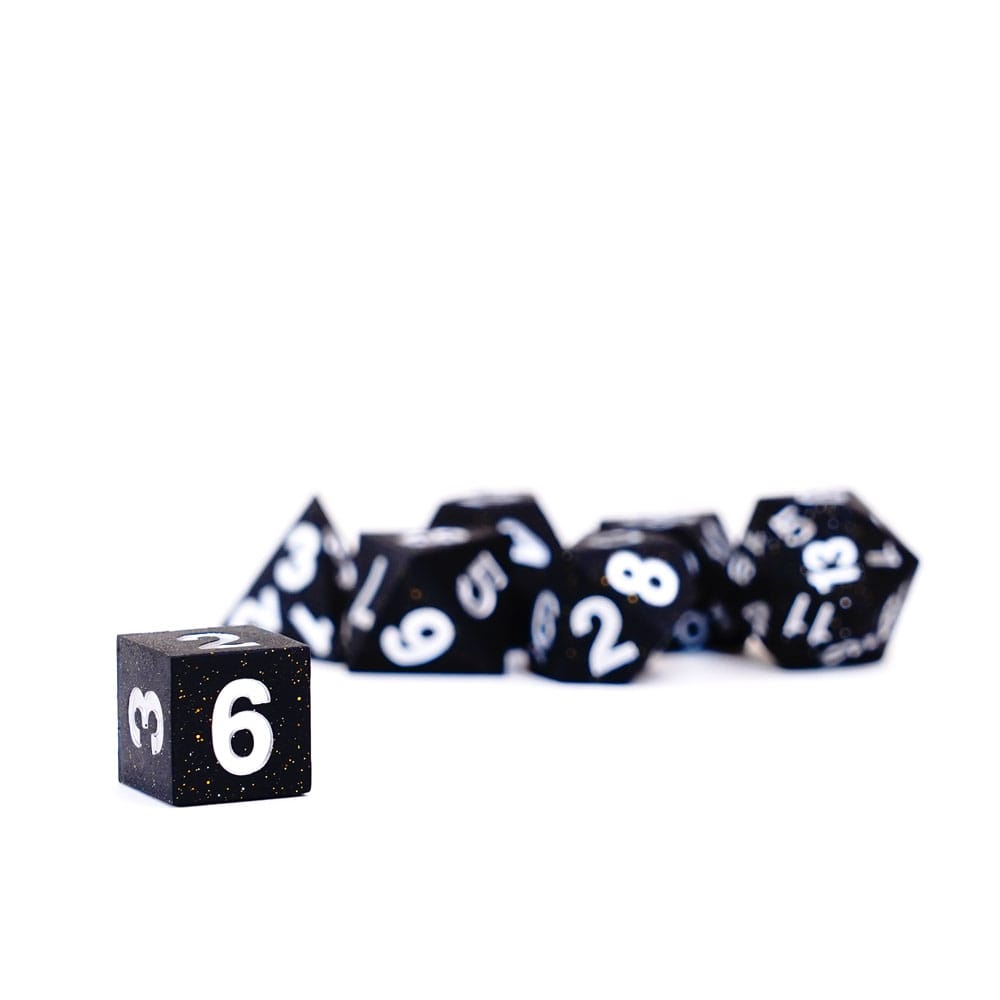 FanRoll Sharp Edge Silicone Dice Set Gold Scatter (7) - Image 4