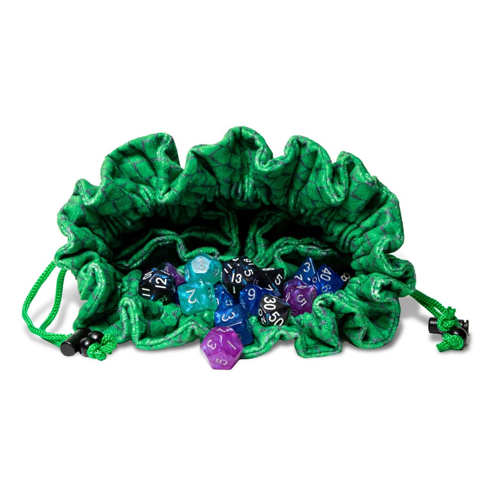 Dragon Storm Dice bag with compartments Green Dragon Scales
