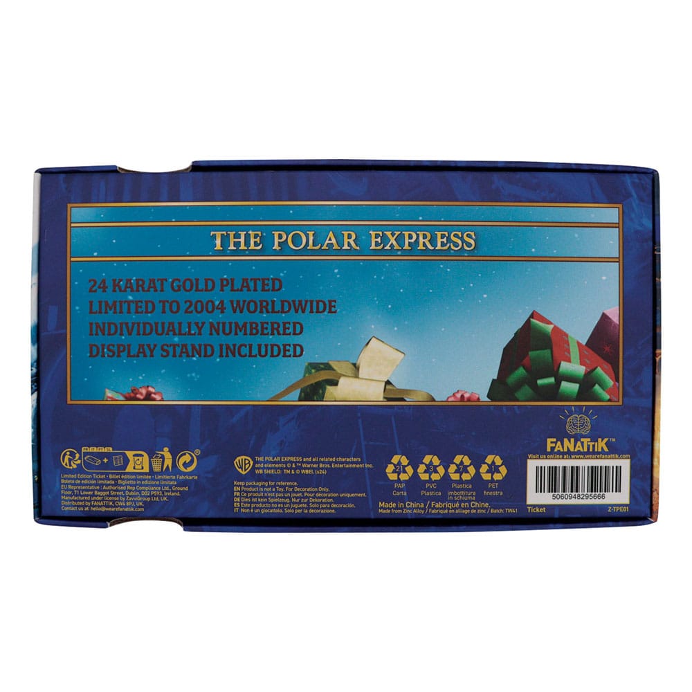 Polar Express Replica Train Ticket 24k Gold Plated Limited Edition - Image 5