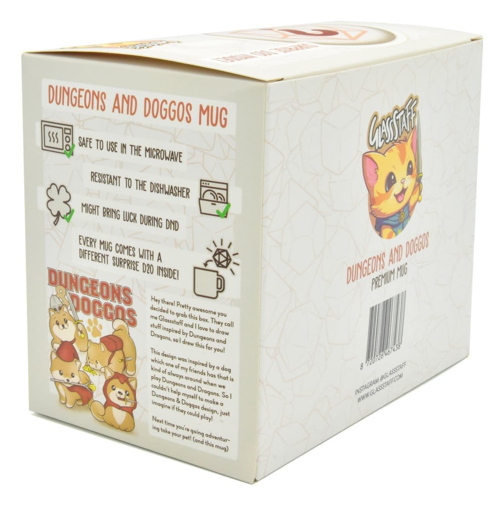 Glassstaff Gift Set Mug & Dice D20 Dungeons & Doggos - Image 2