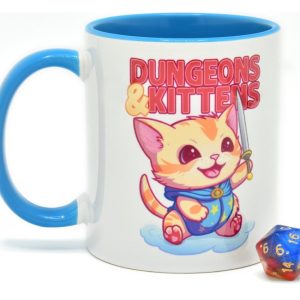 Glassstaff Gift Set Mug & Dice D20 Dungeons & Kittens