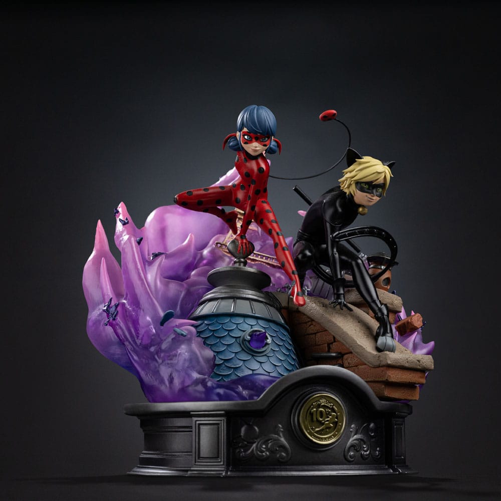Miraculous Deluxe Art Scale Statue 1/10 Lady Bug and Cat Noir Signed Edition 23 cm - Image 4