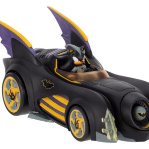 DC x Sonic - The Hedgehog Action Figure with Vehicle Shadow Batman & Batmobile 6 cm