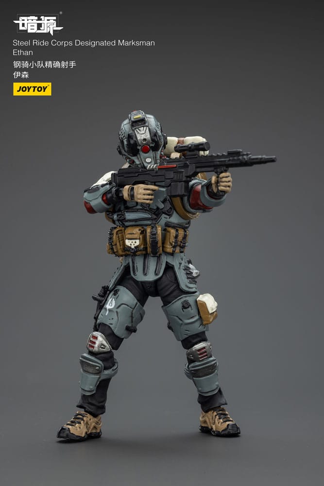 Steel Ride Corps Dark Source Action Figur Designated Marksman Ethan 7 cm - Image 5