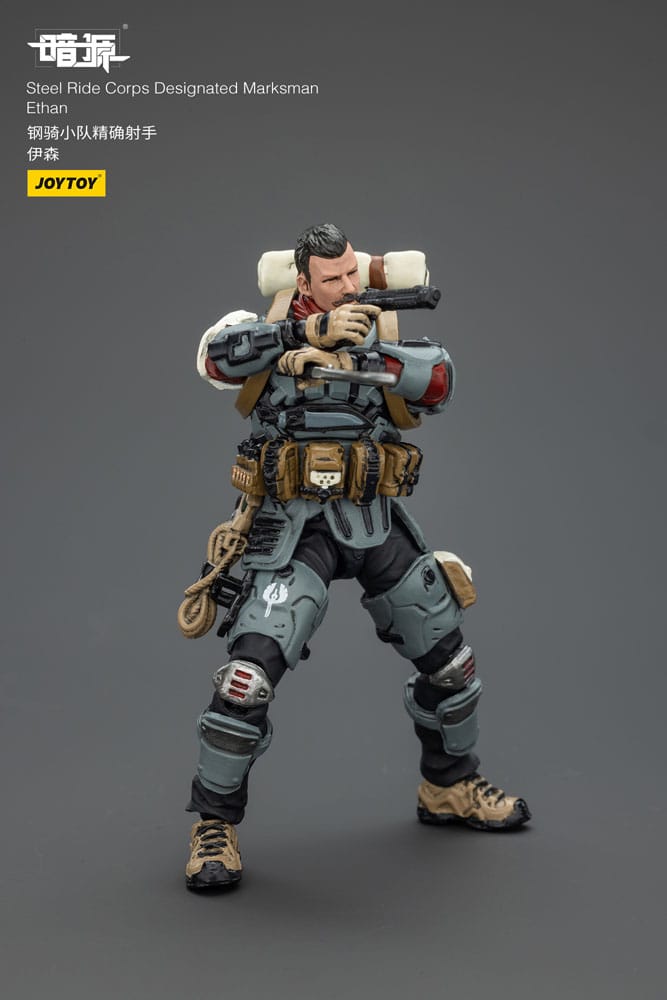 Steel Ride Corps Dark Source Action Figur Designated Marksman Ethan 7 cm - Image 7