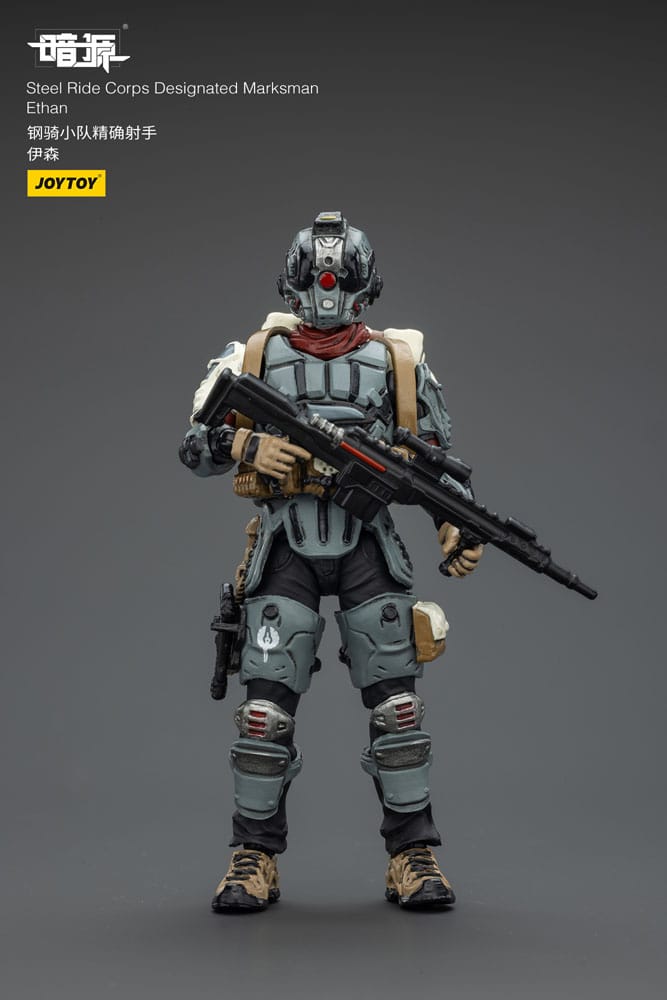 Steel Ride Corps Dark Source Action Figur Designated Marksman Ethan 7 cm - Image 10
