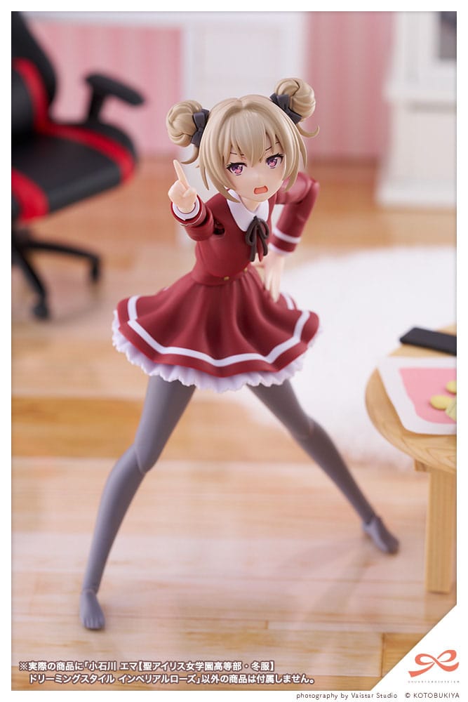 Sousai Shojo Teien Plastic Model Kit 1/10 Emma Koishikawa (St. Iris Gakuen Girl´s High School Winter Clothes) Dreaming Style Imperial Rose 14 cm - Image 3