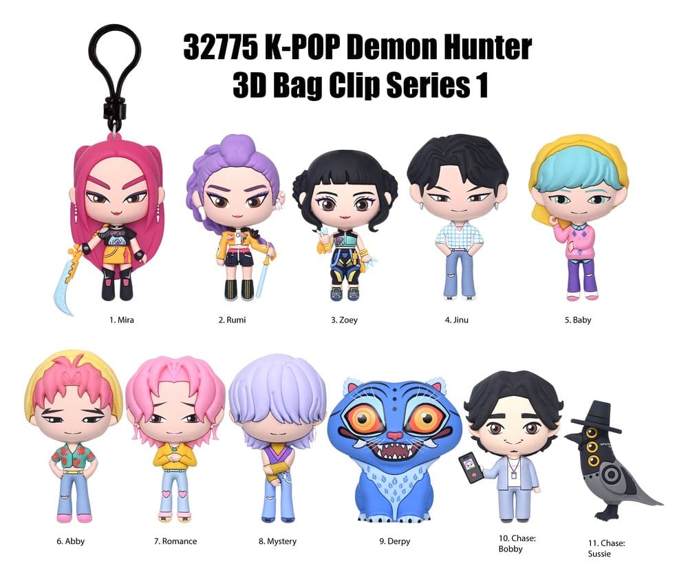 K-Pop Demon Hunter 3D Foam Bag Clips Series 1 Display (24) - Image 2