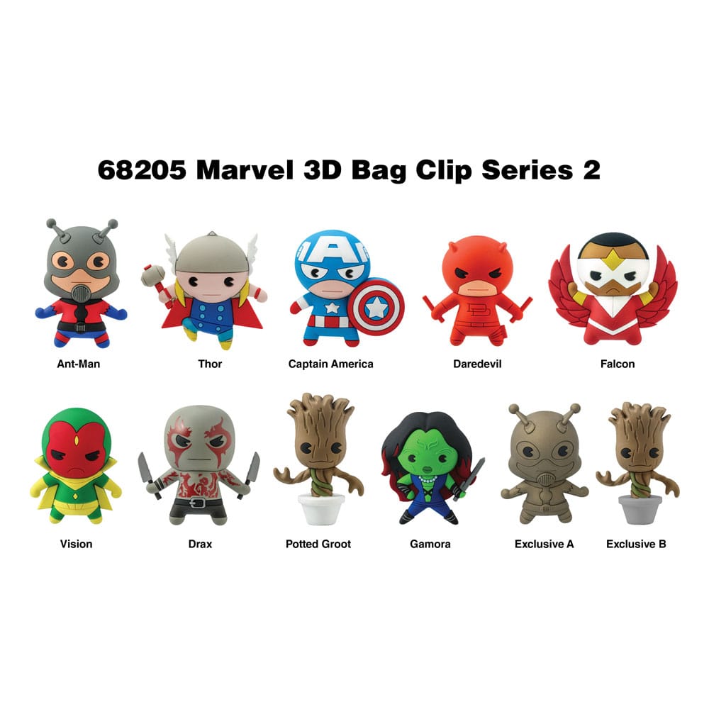 Marvel 3D PVC Bag Clips Series 2 Display (24) - Image 2