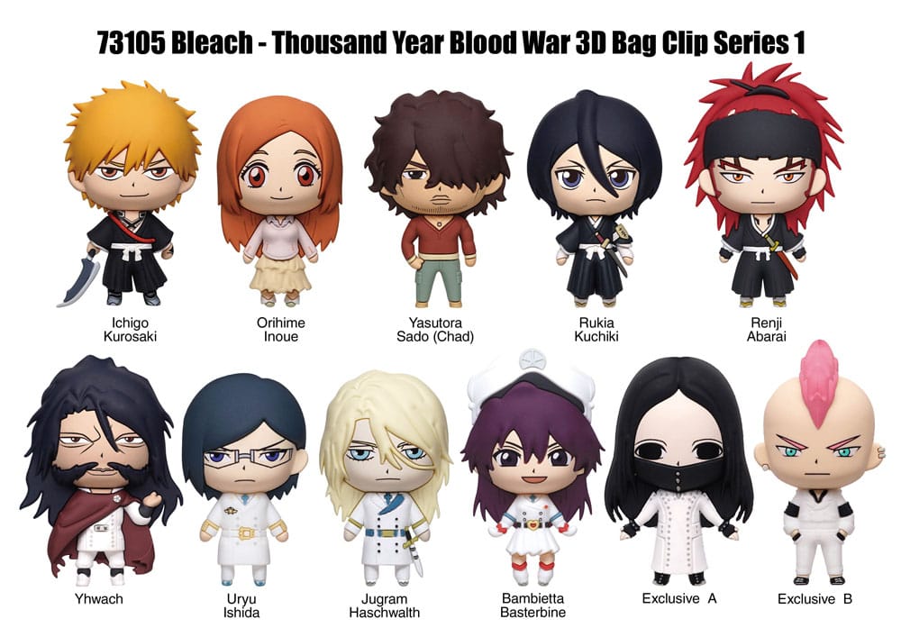 Bleach Thousand-Year Blood War 3D Foam Bag Clips Series 1 Display (24) - Image 3