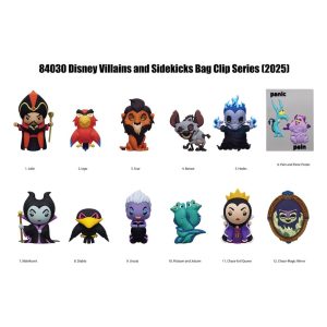 Disney 3D Foam Bag Clips Villains Series 4 Display (24)