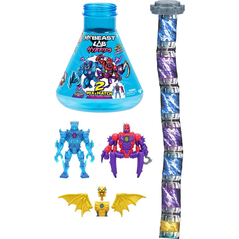Mr. Beast Lab Hybrids Series 2 Mini Figuren 2er-Pack Spider vs Energy Panther 11 cm - Image 4
