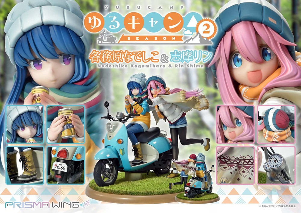 Laid-Back Camp Prisma Wing PVC Statue 1/7 Nadeshiko Kagamihara & Rin Shima 24 cm - Image 14