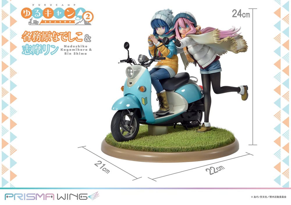 Laid-Back Camp Prisma Wing PVC Statue 1/7 Nadeshiko Kagamihara & Rin Shima 24 cm - Image 15