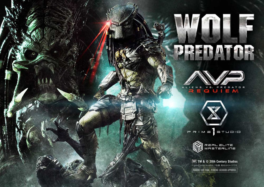 Alien vs. Predator Real Elite Masterline Series Statue 1/3 Requiem Wolf Predator Deluxe Bonus Ver. 95 cm - Image 7