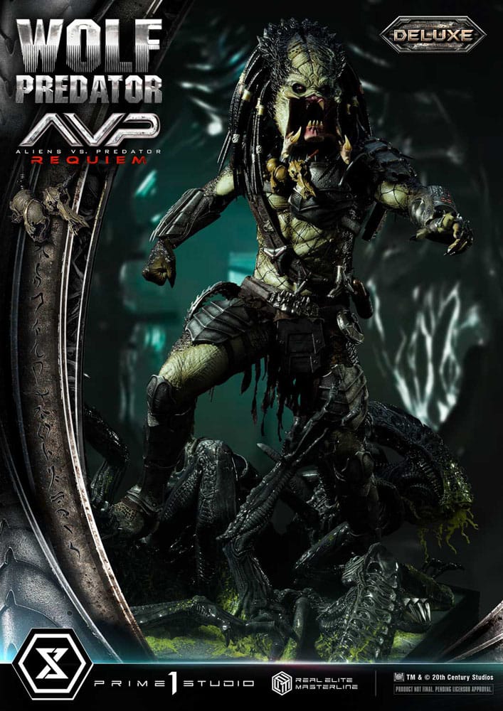 Alien vs. Predator Real Elite Masterline Series Statue 1/3 Requiem Wolf Predator Deluxe Bonus Ver. 95 cm - Image 8