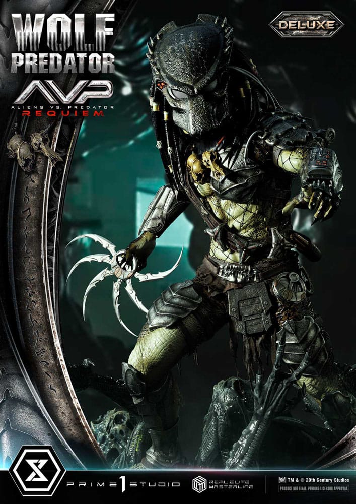 Alien vs. Predator Real Elite Masterline Series Statue 1/3 Requiem Wolf Predator Deluxe Bonus Ver. 95 cm - Image 9