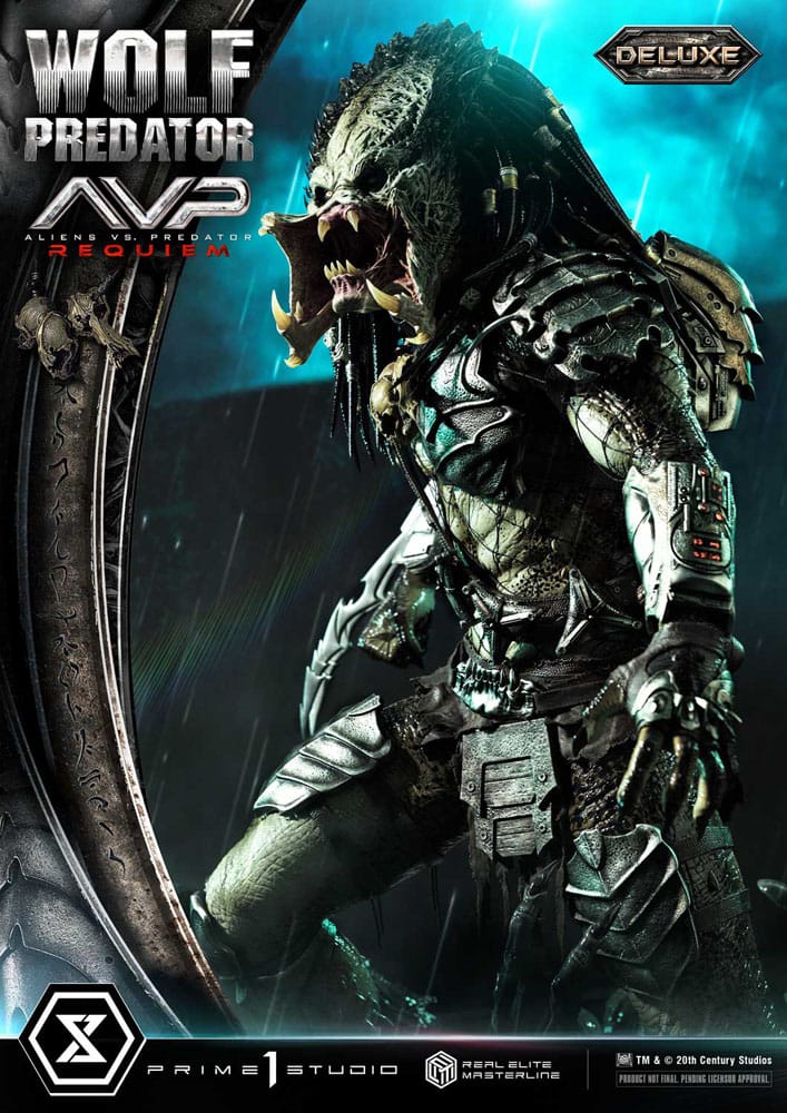 Alien vs. Predator Real Elite Masterline Series Statue 1/3 Requiem Wolf Predator Deluxe Bonus Ver. 95 cm - Image 13