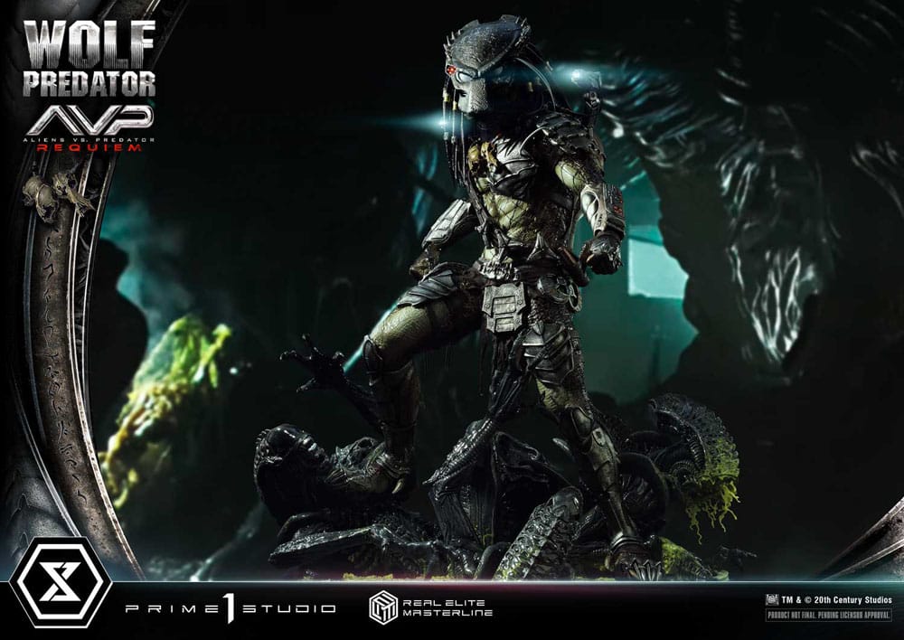 Alien vs. Predator Real Elite Masterline Series Statue 1/3 Requiem Wolf Predator Deluxe Bonus Ver. 95 cm - Image 15