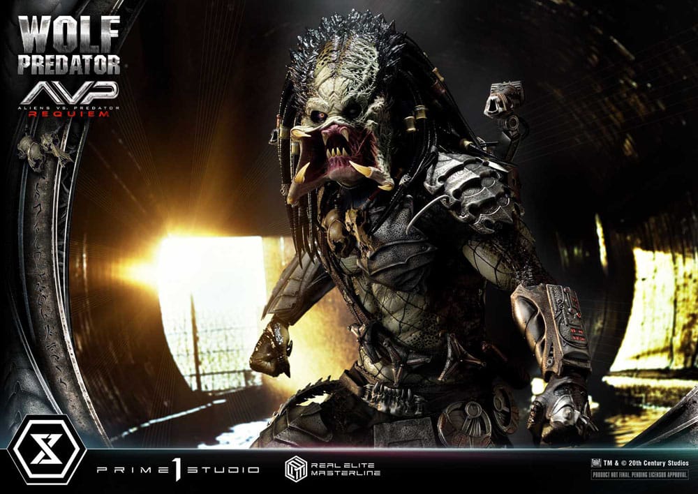 Alien vs. Predator Real Elite Masterline Series Statue 1/3 Requiem Wolf Predator Deluxe Bonus Ver. 95 cm - Image 16