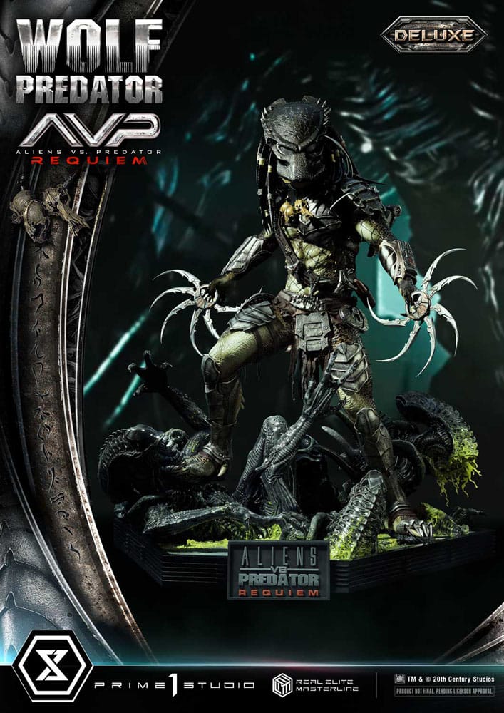 Alien vs. Predator Real Elite Masterline Series Statue 1/3 Requiem Wolf Predator Deluxe Bonus Ver. 95 cm - Image 18