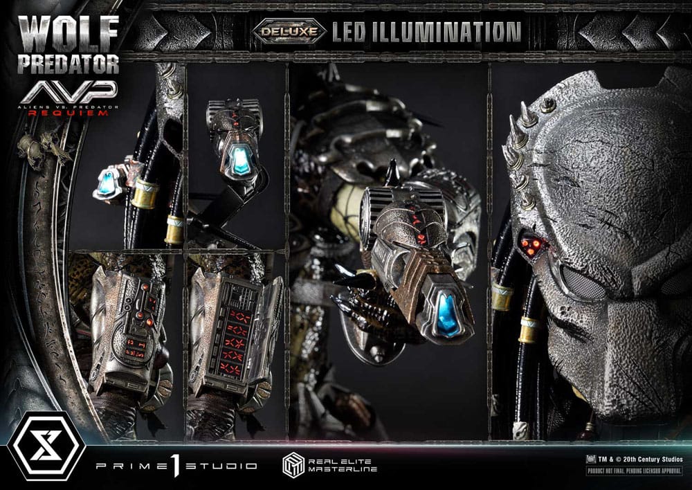 Alien vs. Predator Real Elite Masterline Series Statue 1/3 Requiem Wolf Predator Deluxe Bonus Ver. 95 cm - Image 25