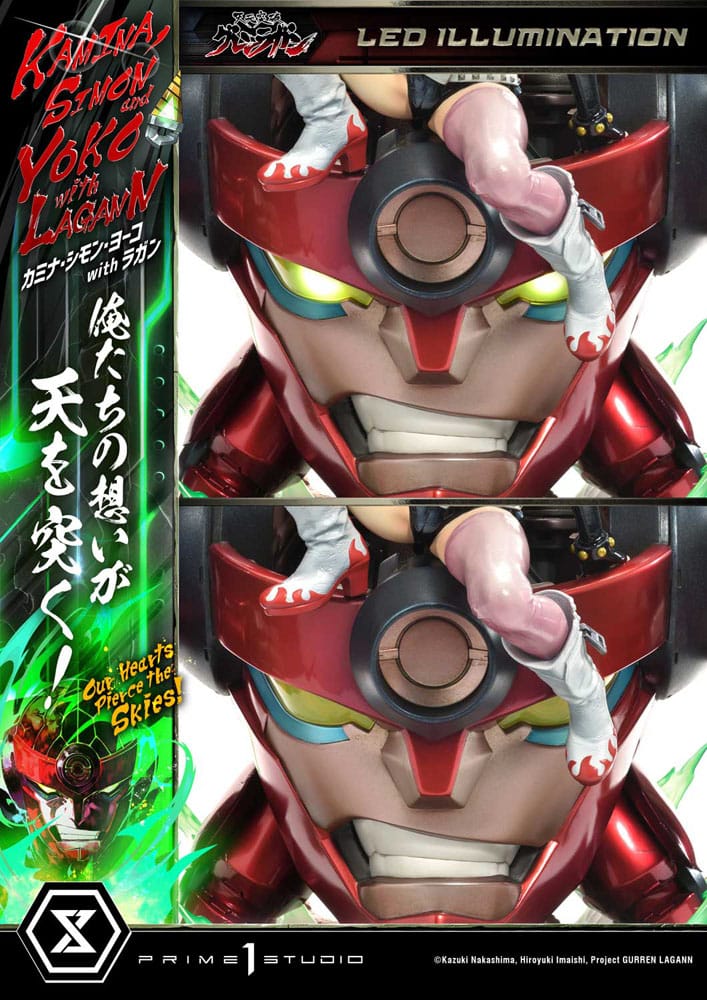 Gurren Lagann Ultimate Premium Masterline Series Statue 1/4 Kamina, Simon & Yoko with Lagann Deluxe Bonus Version 97 cm - Image 3