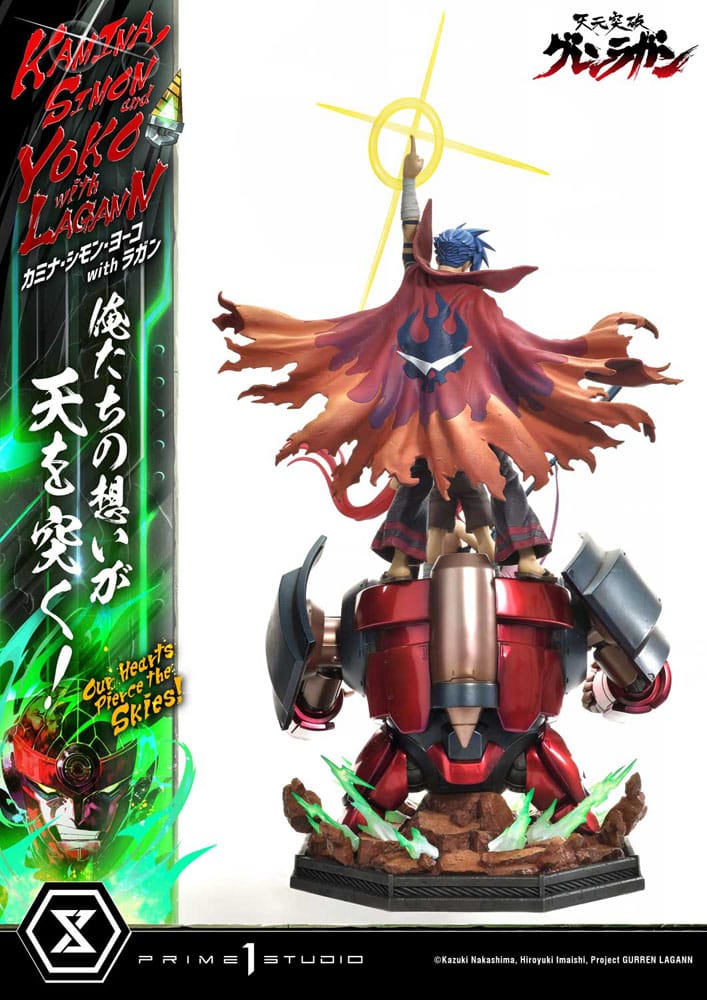 Gurren Lagann Ultimate Premium Masterline Series Statue 1/4 Kamina, Simon & Yoko with Lagann Deluxe Bonus Version 97 cm - Image 6