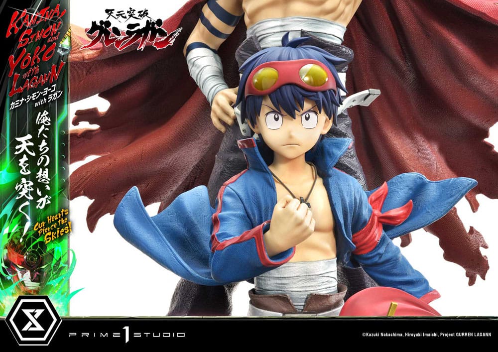 Gurren Lagann Ultimate Premium Masterline Series Statue 1/4 Kamina, Simon & Yoko with Lagann Deluxe Bonus Version 97 cm - Image 9