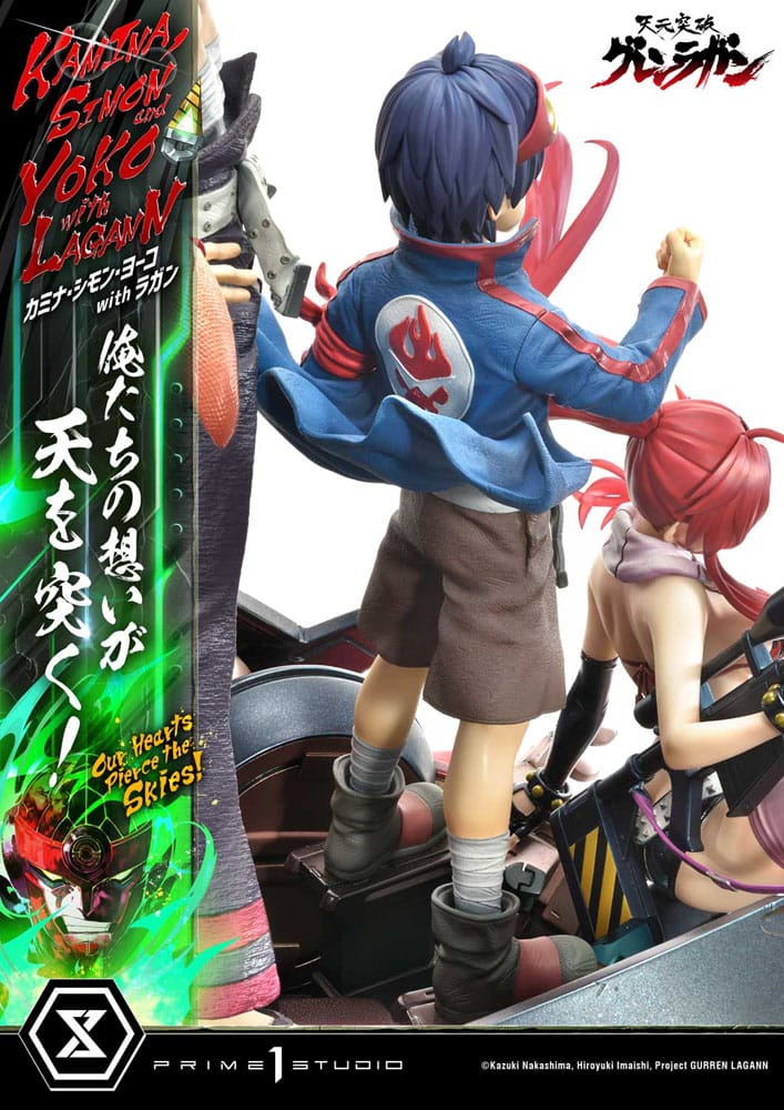 Gurren Lagann Ultimate Premium Masterline Series Statue 1/4 Kamina, Simon & Yoko with Lagann Deluxe Bonus Version 97 cm - Image 10
