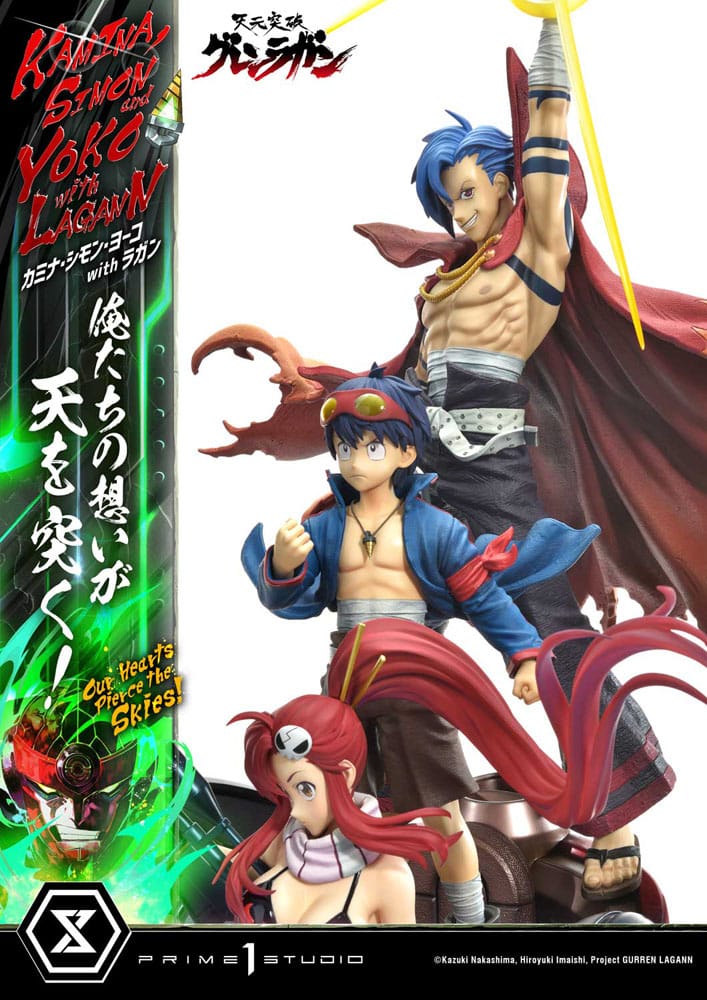 Gurren Lagann Ultimate Premium Masterline Series Statue 1/4 Kamina, Simon & Yoko with Lagann Deluxe Bonus Version 97 cm - Image 14