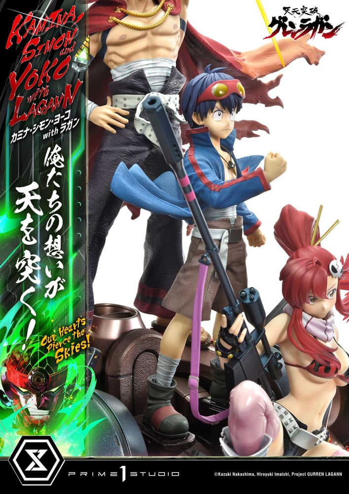 Gurren Lagann Ultimate Premium Masterline Series Statue 1/4 Kamina, Simon & Yoko with Lagann Deluxe Bonus Version 97 cm - Image 17