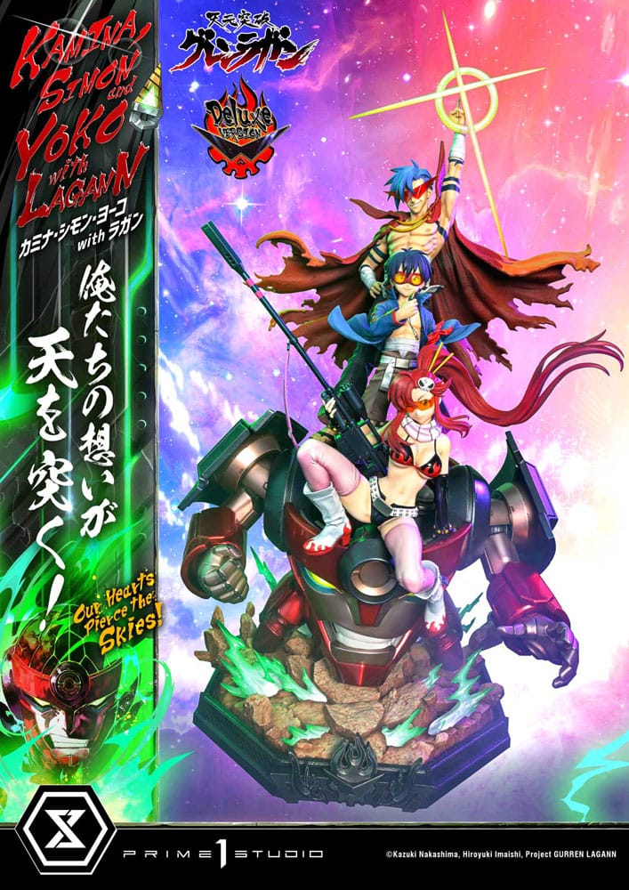 Gurren Lagann Ultimate Premium Masterline Series Statue 1/4 Kamina, Simon & Yoko with Lagann Deluxe Bonus Version 97 cm - Image 22
