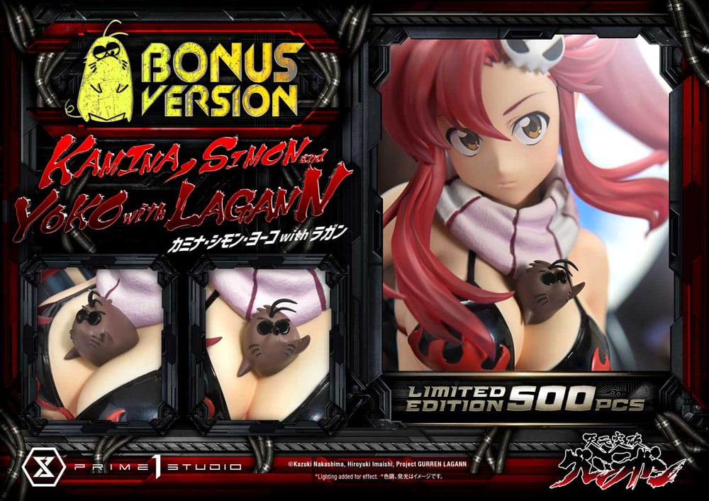 Gurren Lagann Ultimate Premium Masterline Series Statue 1/4 Kamina, Simon & Yoko with Lagann Deluxe Bonus Version 97 cm - Image 26