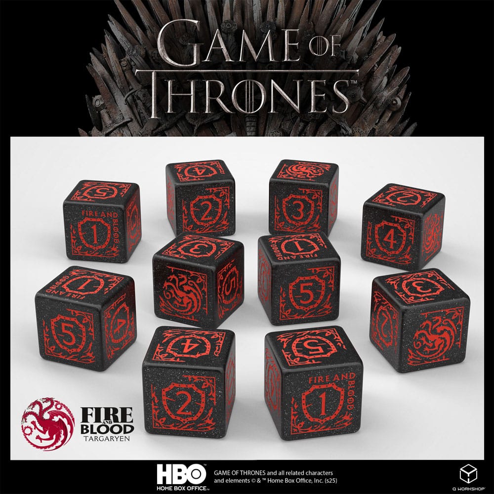Game of Thrones Dice Set Targaryen 10xD6 (10)