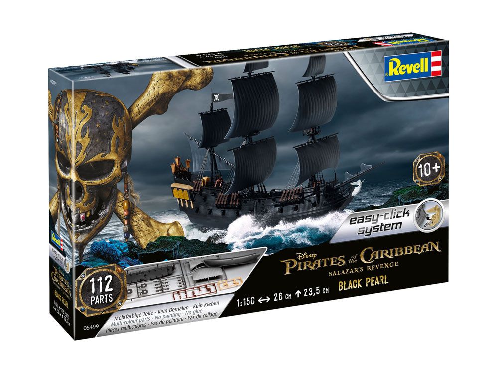 Pirates of the Caribbean Dead Men Tell No Tales Easy-Click Model Kit 1/150 Black Pearl 26 cm - Image 2
