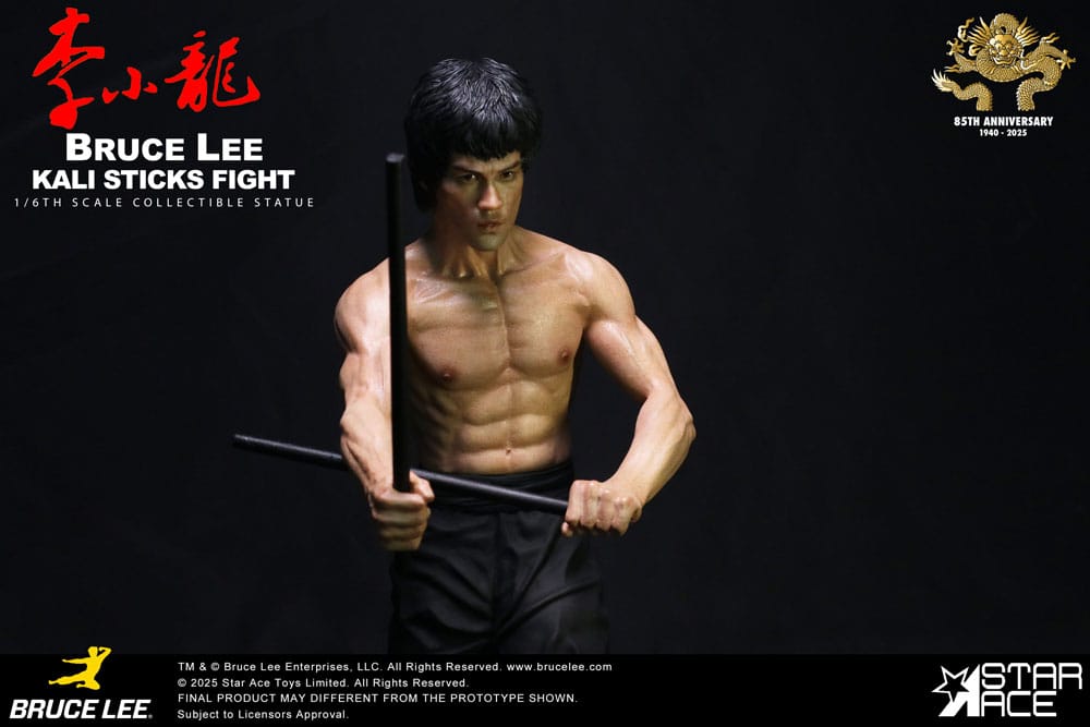 Enter the Dragon Movie Statue 1/6 Bruce Lee Kali Sticks Fight Deluxe Basement Version 30 cm - Image 2