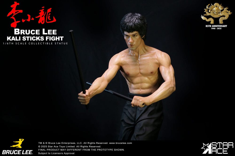 Enter the Dragon Movie Statue 1/6 Bruce Lee Kali Sticks Fight Deluxe Basement Version 30 cm - Image 3