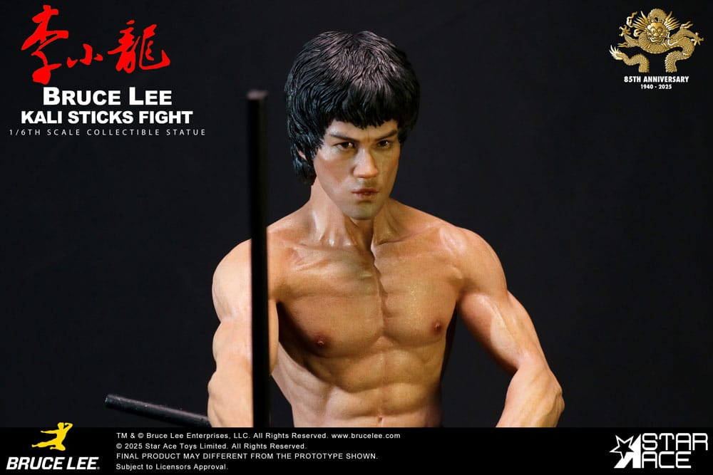 Enter the Dragon Movie Statue 1/6 Bruce Lee Kali Sticks Fight Deluxe Basement Version 30 cm - Image 5