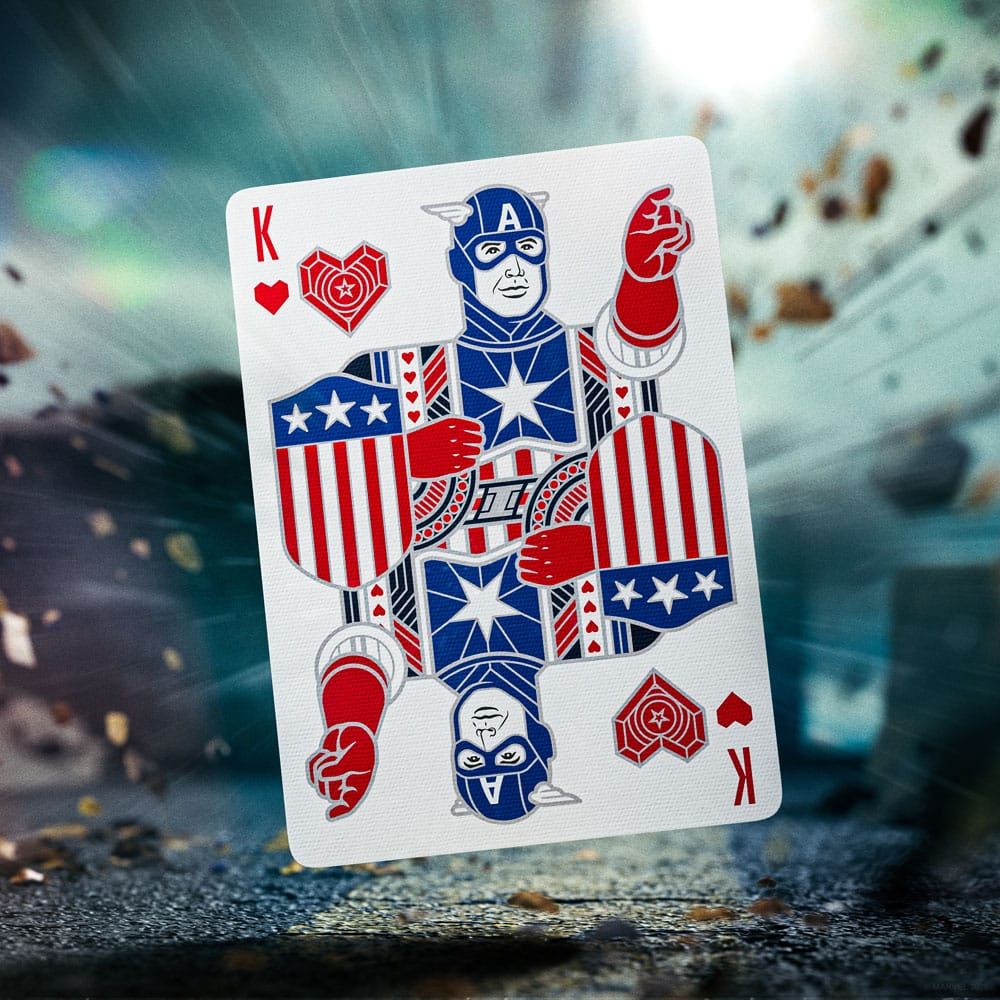 Captain America Playing Cards Patriotic Design - Image 2
