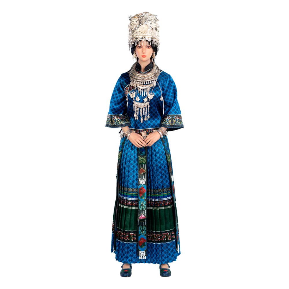 The Miao of China's 56 Ethnic Groups Figure 1/6 Blue 30 cm