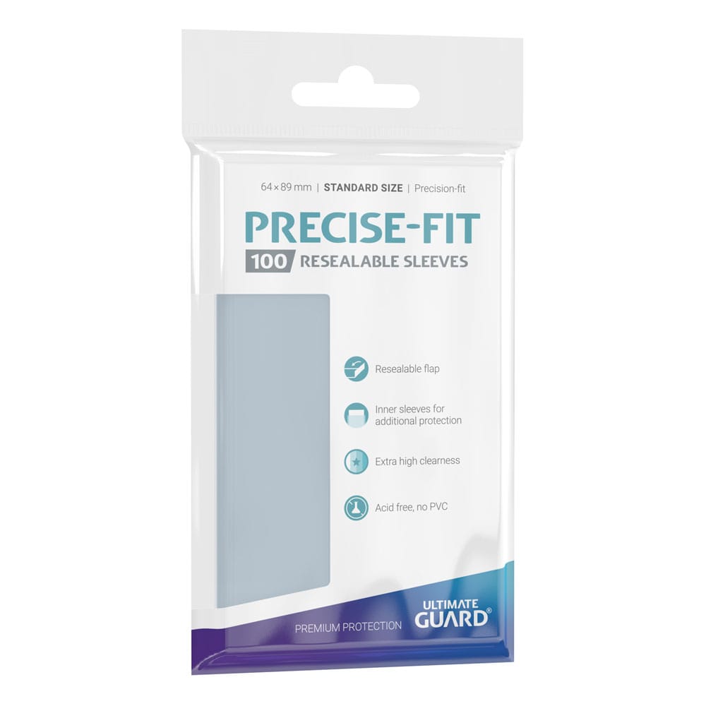 Ultimate Guard Precise-Fit Sleeves Standard Size (100) - Resealable - Image 2