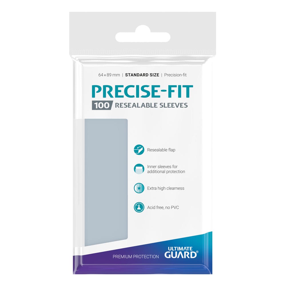 Ultimate Guard Precise-Fit Sleeves Standard Size (100) - Resealable - Image 3