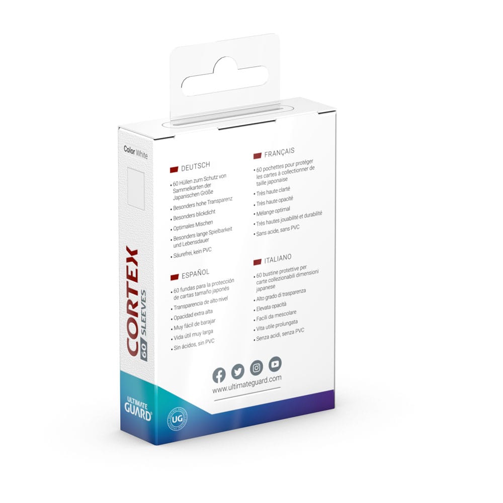 Ultimate Guard Cortex Sleeves Japanese Size (60) - White - Image 4